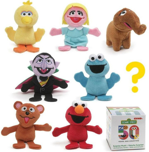 Sesame Street 50th Anniversary Surprise Mini Plush Mystery Box 24