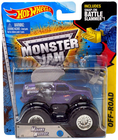 Hot Wheels Monster Jam Mohawk Warrior 164 Die-Cast Car Battle