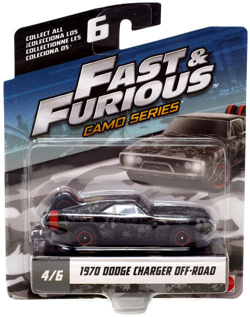 The Fast and the Furious Camo Series 1970 Dodge Charger Off-Road Diecast  Car 46 Mattel Toys - ToyWiz