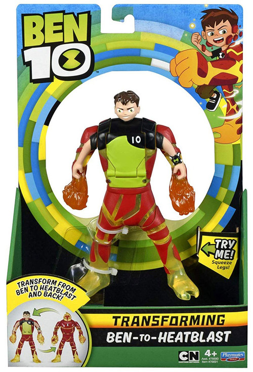 ben10フィギュア Ben 10 Transforming Ben-to-Heatblast 5 Action Figure Playmates