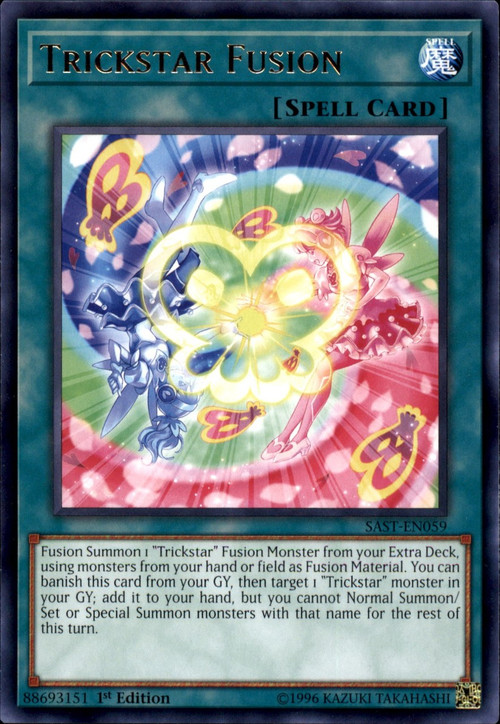 YuGiOh Savage Strike Single Card Rare Trickstar Fusion SAST-EN059 - ToyWiz