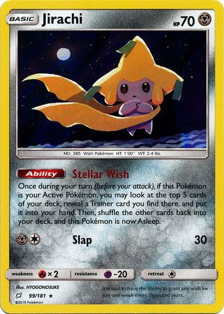 Pokemon Trading Card Game Sun Moon Team Up Single Card Rare Jirachi 99 - ToyWiz Pokemon Trading Card Game Sun Moon Team Up Single Card Rare Jirachi 99 - ToyWiz
