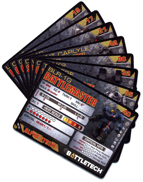 BattleTech Set of 8 Alpha Strike Cards Catalyst Game Labs - ToyWiz