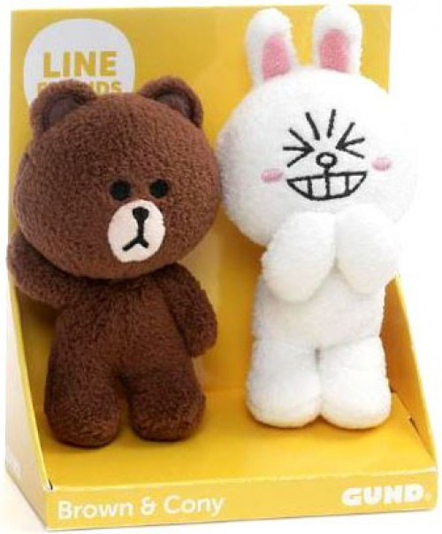 Line Friends Brown Cony Plush 2-Pack Set Gund - ToyWiz