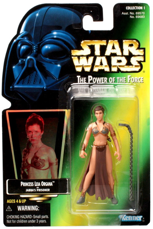 Star Wars Return of the Jedi Power of the Force POTF2 Collection 1 Princess  Leia Organa as Jabba's Prisoner Action Figure [Hologram Card]