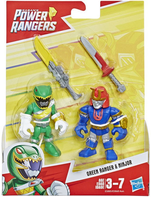 Power Rangers Playskool Heroes Green Ranger Ninjor Figure 2-Pack