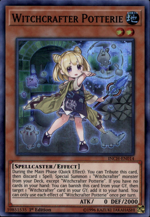 Yu-Gi-Oh! Witchcrafter Draping Card – INCH-EN023, Super Rare, 1st Edition, From Infinity Chasers