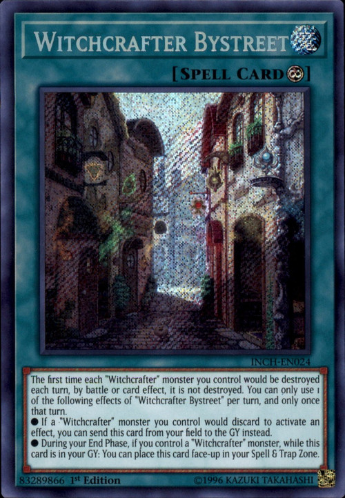 Yu-Gi-Oh! Witchcrafter Draping Card – INCH-EN023, Super Rare, 1st Edition, From Infinity Chasers - View #13