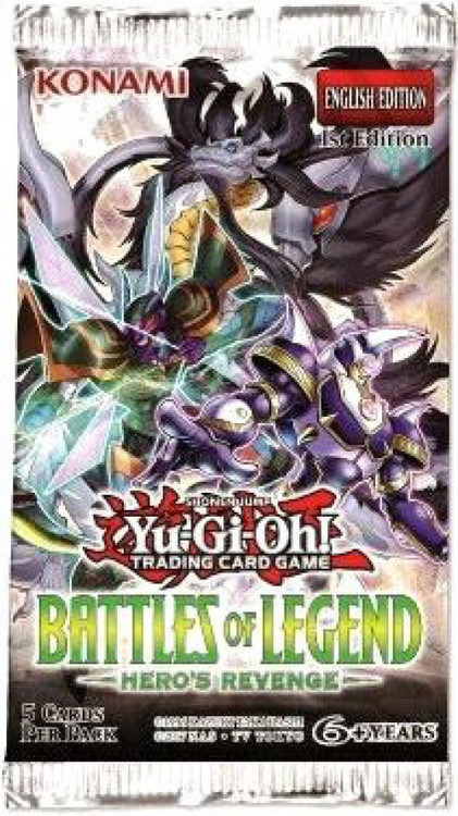 YuGiOh Battles of Legend Heros Revenge Booster Pack 5 Cards Konami - ToyWiz