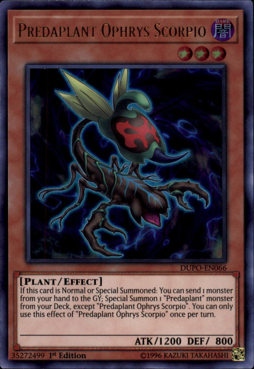 Yu-Gi-Oh! Card - Predaplant Ophrys Scorpio (DUPO-EN066) - Ultra Rare