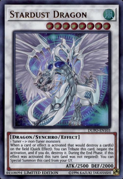 dupo yugioh card list Yu-Gi-Oh! - Dark Magician - DUPO-EN101 - Ultra Rare - Limited Edition may be 1st or Unlimited Edition Yu-Gi-Oh! - Number 39: Utopia