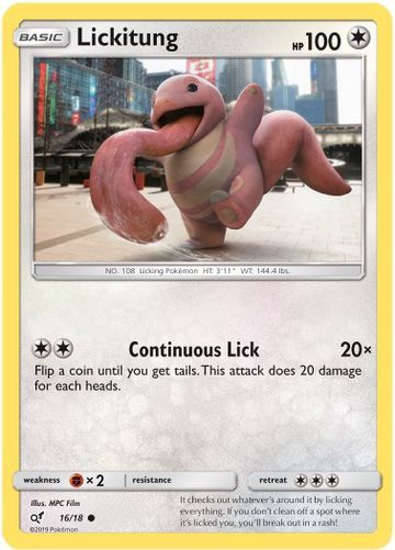 Pokemon Trading Card Game Detective Pikachu Single Card Common Holo  Lickitung 16 - ToyWiz