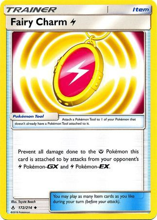 fairy charm pokemon card Pokemon Trading Card Game Sun & Moon Unbroken Bonds Uncommon Fairy Charm L  #172