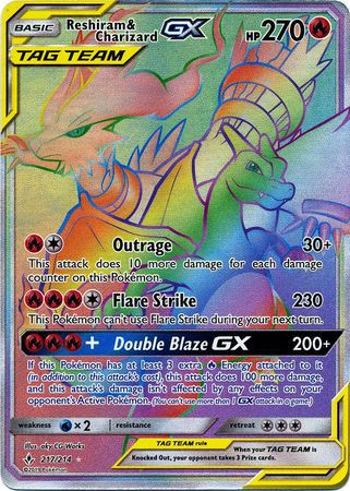2019 pokemon trading card game reshiram charizard gx figure box Pokemon TCG Reshiram & Charizard GX Card 220/173 PSA10 Japanese Fire
