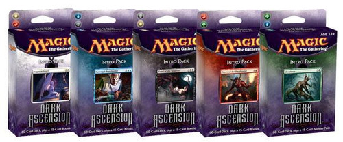 Magic The Gathering Dark Ascension Set of 5 Intro Packs Wizards of the Coast - ToyWiz Magic The Gathering Dark Ascension Set of 5 Intro Packs Wizards of the Coast - ToyWiz