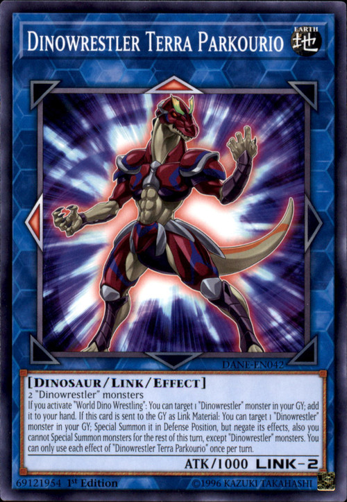 YuGiOh Dark Neostorm Single Card Common Dinowrestler Terra