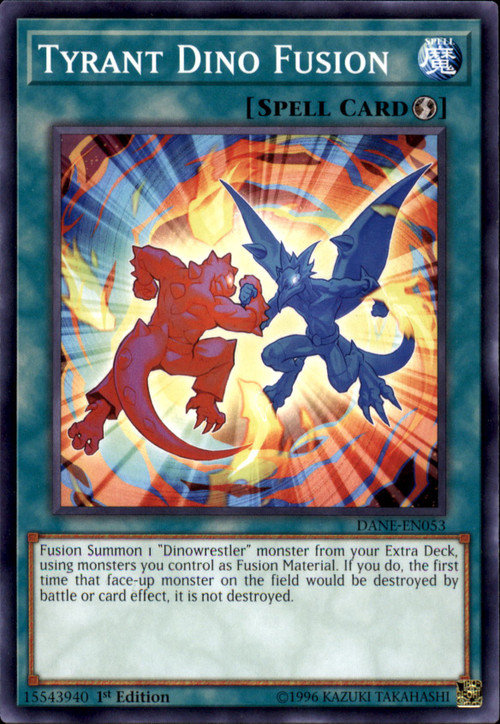 YuGiOh Dark Neostorm Single Card Common Tyrant Dino Fusion DANE