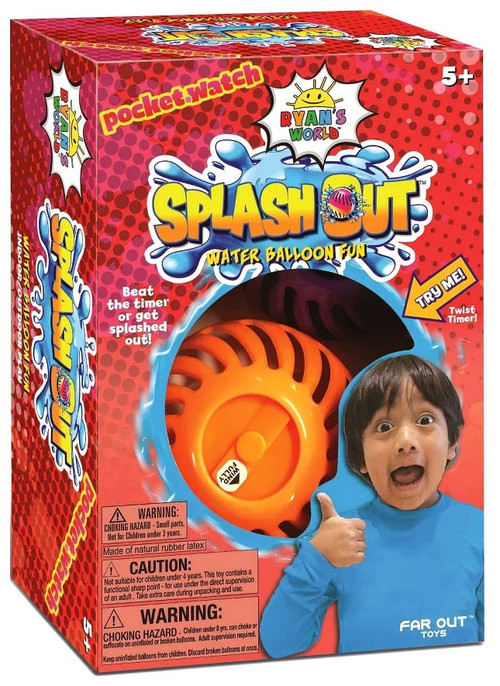 Pocket Watch Ryan's World Splash Out Water Baloon Fun Game
