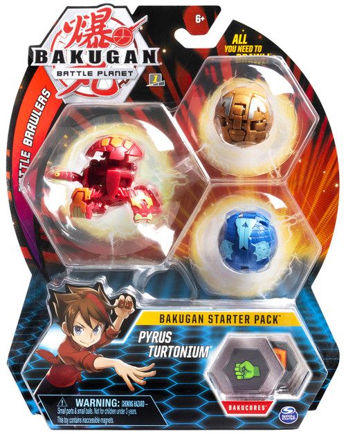 NEW Bakugan Starter Pack 3-Pack Haos Hydorous Battle Brawlers Action  Figures