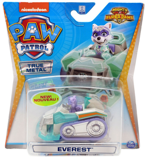 Paw Patrol Mighty Pups Super Paws True Metal Everest Diecast Car