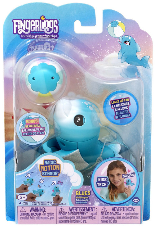 Fingerlings Baby Dolphin Blues Figure WowWee ToyWiz