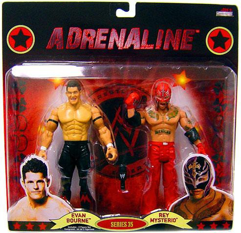 WWE Wrestling Adrenaline Series 35 Evan Bourne & Rey Mysterio Action Figure  2-Pack [Damaged Package]