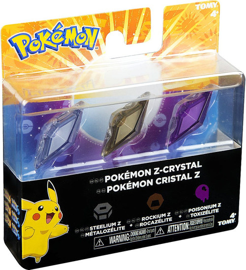 Pokemon Z-Ring Dragonium Z, Psychium Z & Groundium Z Crystal 3-Pack