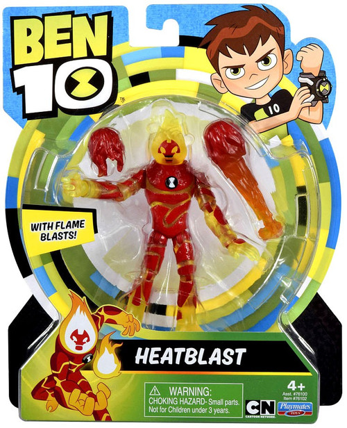 Ben 10 Basic Heatblast Action Figure Flame Blasts, Damaged