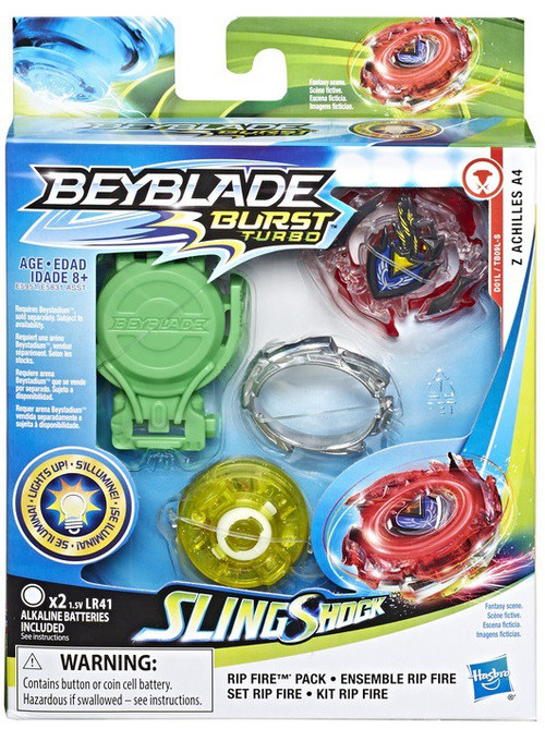 for ikke at nævne Tilføj til amplifikation Beyblade Burst Turbo Slingshock Rip Fire Z Achilles A4 Starter Pack Hasbro  Toys - ToyWiz