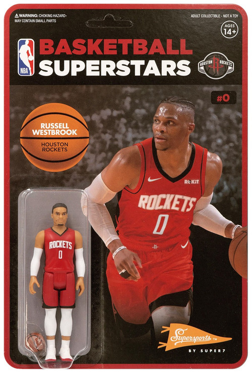 ReAction NBA Houston Rockets Russell Westbrook 3.75 Action Figure ...