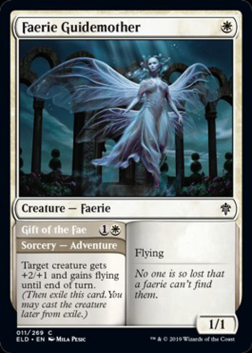 Magic The Gathering Trading Card Game Throne of Eldraine Single Card Common Faerie Guidemother Gift of the Fae 11 - ToyWiz Magic The Gathering Trading Card Game Throne of Eldraine Single Card Common Faerie Guidemother Gift of the Fae 11 - ToyWiz