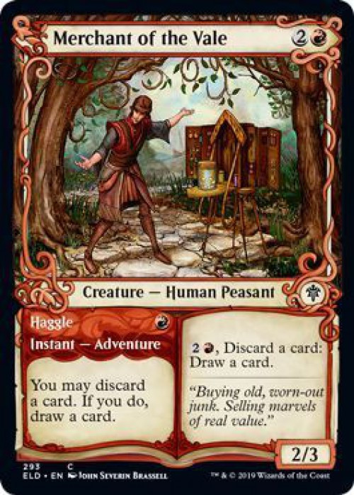 Magic The Gathering Trading Card Game Throne of Eldraine Single Card Common  Merchant of the Vale Haggle 293 Showcase Foil - ToyWiz