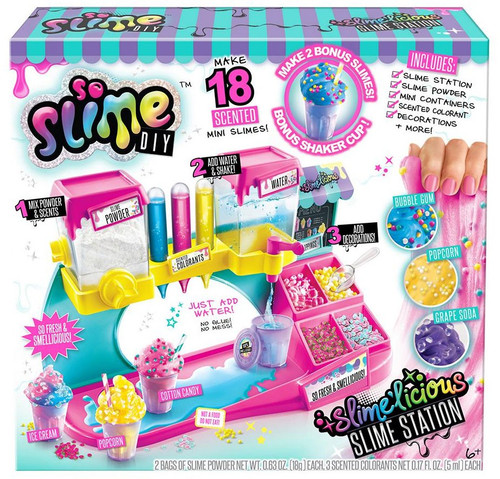So Slime DIY Slimelicious Slime Station Exclusive Playset Starter Kit Make  18 Scented Slimes Canal Toys - ToyWiz
