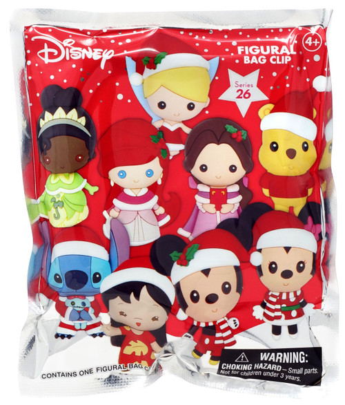 Disney 3D Figural Foam Bag Clip Disney Series 26 Christmas Mystery