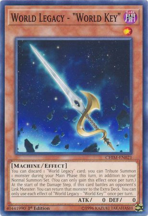 Yu-Gi-Oh! Chaos Impact Booster Pack - World Legacy World Key CHIM-EN021 Common 1st Edition 9 thumbnail image
