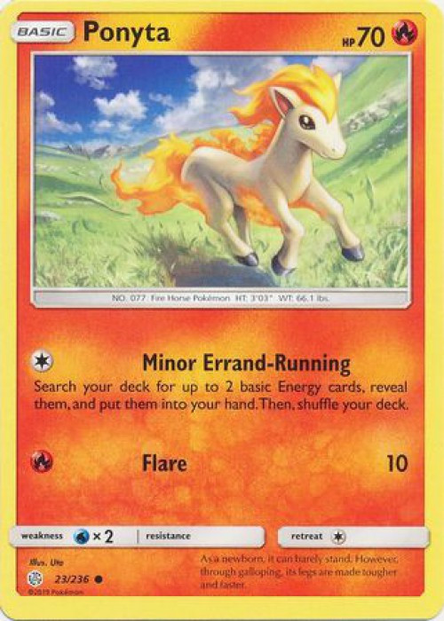 Pokemon Trading Card Game Sun Moon Cosmic Eclipse Single Card Common Ponyta 23 - ToyWiz Pokemon Trading Card Game Sun Moon Cosmic Eclipse Single Card Common Ponyta 23 - ToyWiz