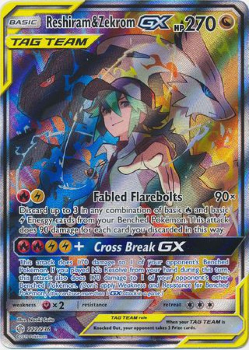 pokemon cards reshiram and zekrom Trading Card Game Sun Moon Cosmic Eclipse Single Card Ultra Rare GX 222 Lightly Played the official authentication and grading ensure this card remains a verified mainstay of your growing collection. Another look at the newly