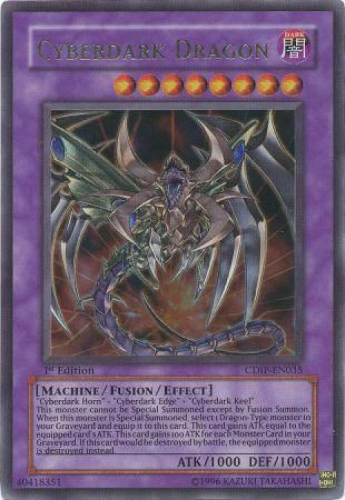 YuGiOh GX Trading Card Game Cyberdark Impact Ultra Rare Cyberdark Dragon  CDIP-EN035