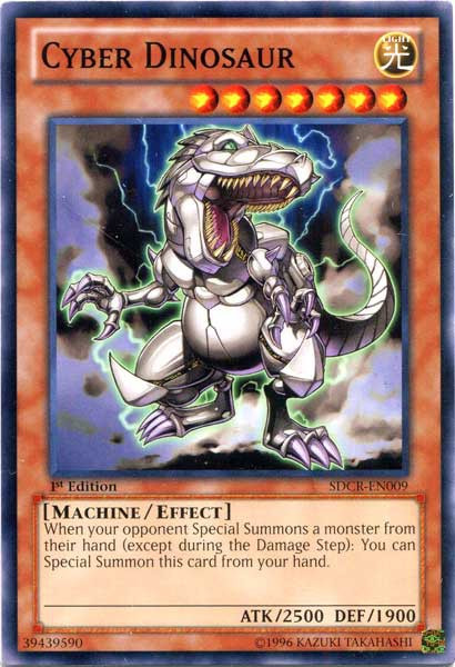 YuGiOh Cyber Dragon Revolution Structure Deck Single Card Common Cyber Dinosaur SDCR-EN009 - ToyWiz YuGiOh Cyber Dragon Revolution Structure Deck Single Card Common Cyber Dinosaur SDCR-EN009 - ToyWiz