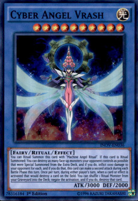 YuGiOh Invasion Vengeance Single Card Super Rare Cyber Angel Vrash  INOV-EN036 - ToyWiz