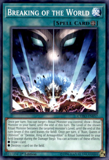 YuGiOh Cybernetic Horizon Single Card Common Breaking of the World