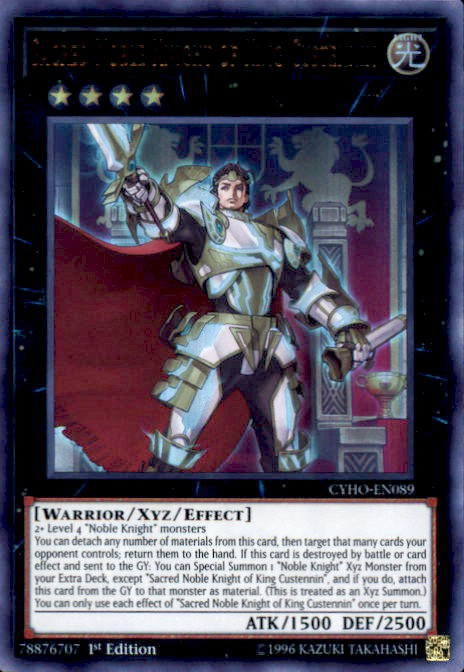 Yu-Gi-Oh! Sacred Noble Knight Of King Custennin – Ultra Rare, CYHO-EN089
