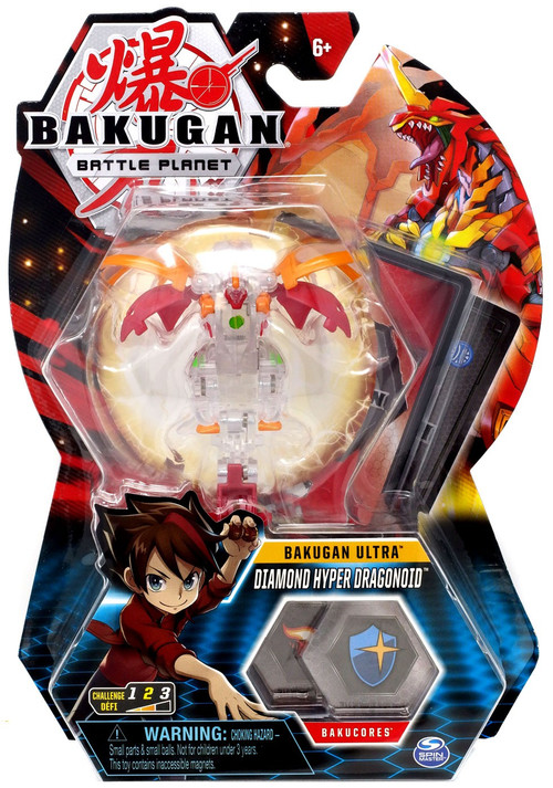 Bakugan Starter Pack 3-Pack, Haos Hyper Dragonoid Battle Planet Brawl  Bakucores