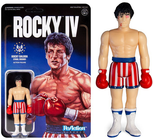ReAction Rocky IV Rocky Balboa 3.75 Action Figure Beat Up Super7