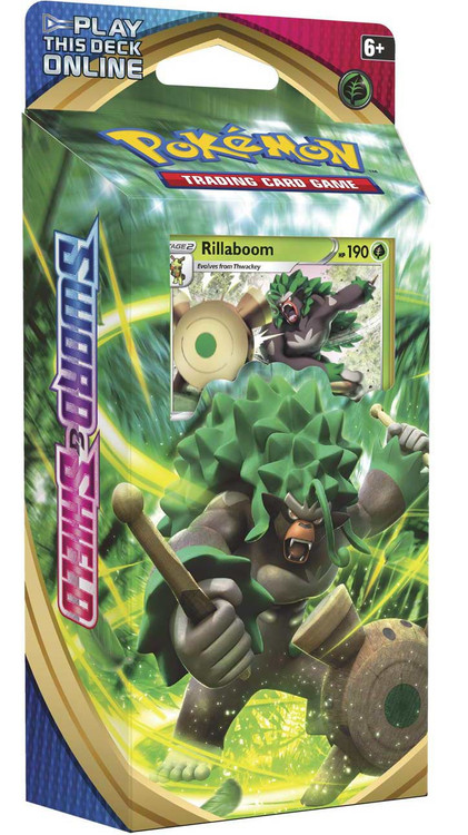 Pokemon Basic Rillaboomv Pokemon Sword Shield Base Set Rillaboom Theme Deck Pokemon USA - ToyWiz