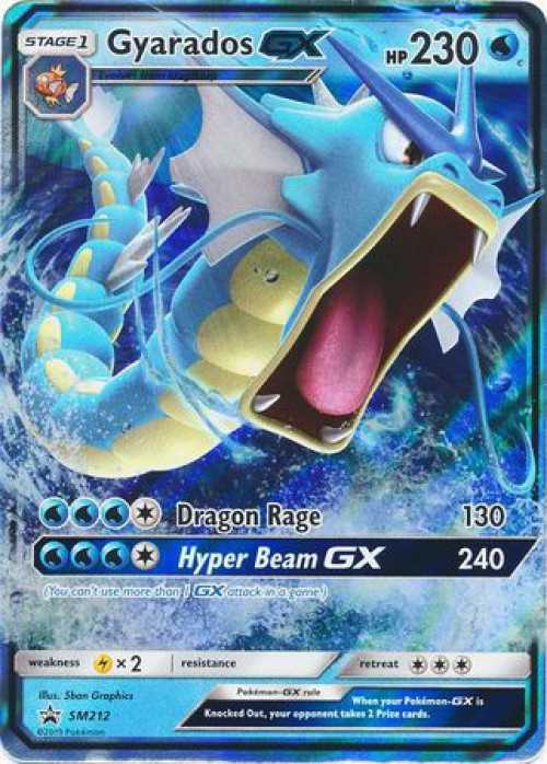 Pokemon Sun Moon Promo Single Card Ultra Rare Gyarados GX SM212 - ToyWiz