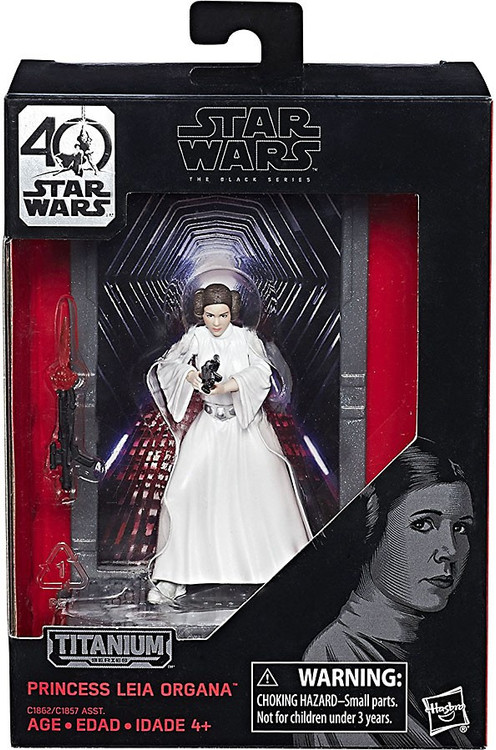 Disney Star Wars A New Hope 40th Anniversary Black Titanium Series 1 Princess  Leia 3.75 Die Cast Action Figure Damaged Package - ToyWiz