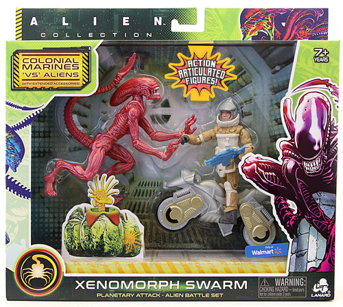 Alien Collection Colonial Marines 'VS' Aliens Xenomorph Swarm Exclusive  Alien Battle Action Figure Set [Runner, Planetary Attack]