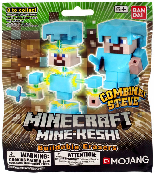 Minecraft Mine-Keshi Buildable Erasers Mystery Pack Bandai - ToyWiz
