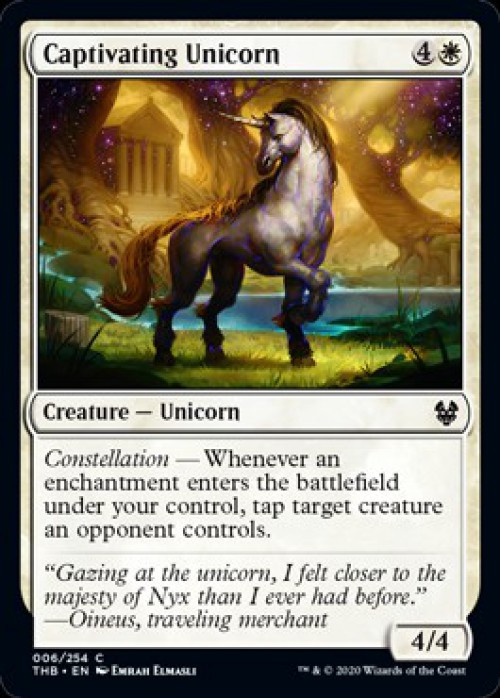 mtg unicorn cards Loyal [Commander 2018] Whenever another creature enters the battlefield under your control Mtg Modern Horizons Uncommon Good-Fortune